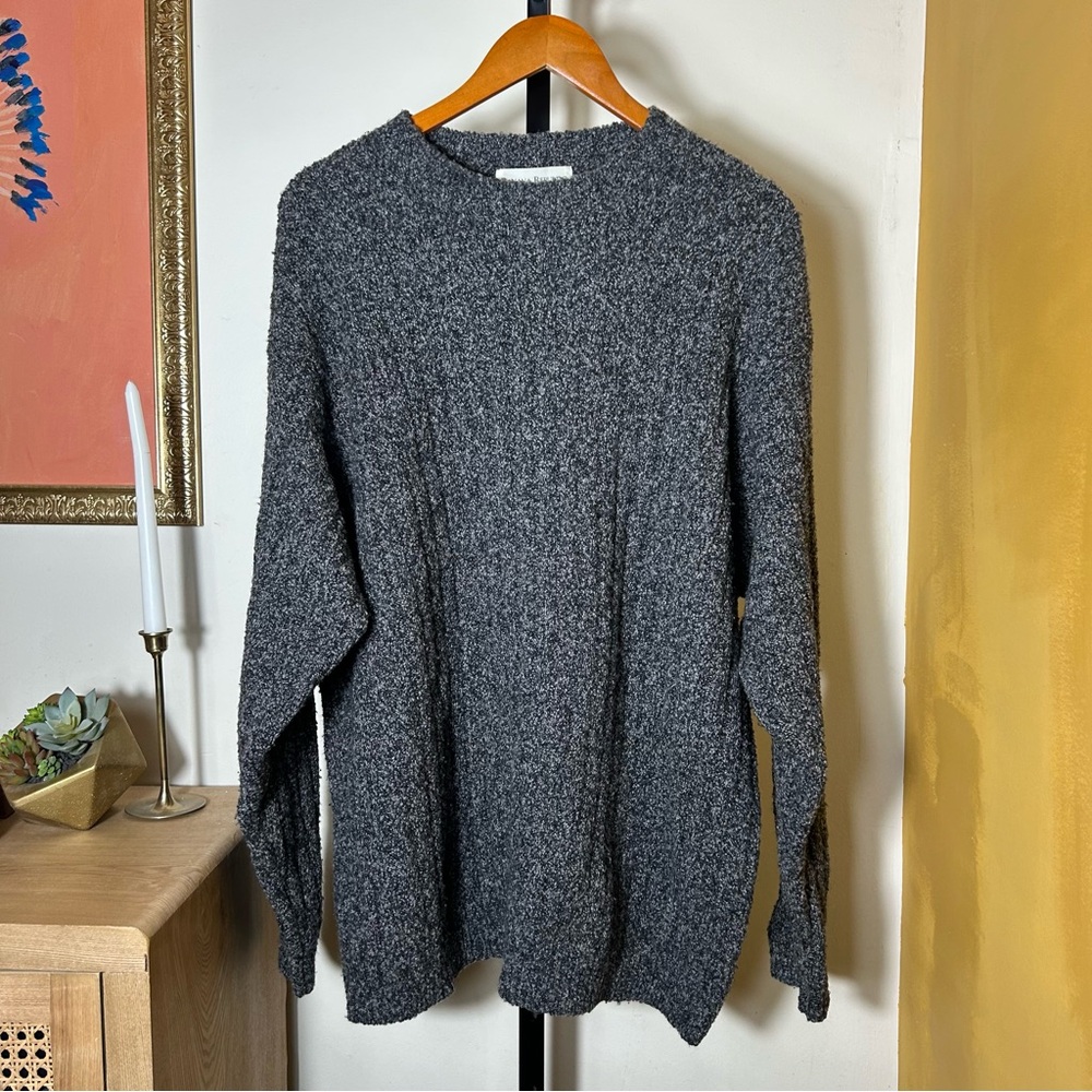 Banana‎ Republic Vintage Men's Wool Cashmere Sweater Ribbed Charcoal Gray Size L